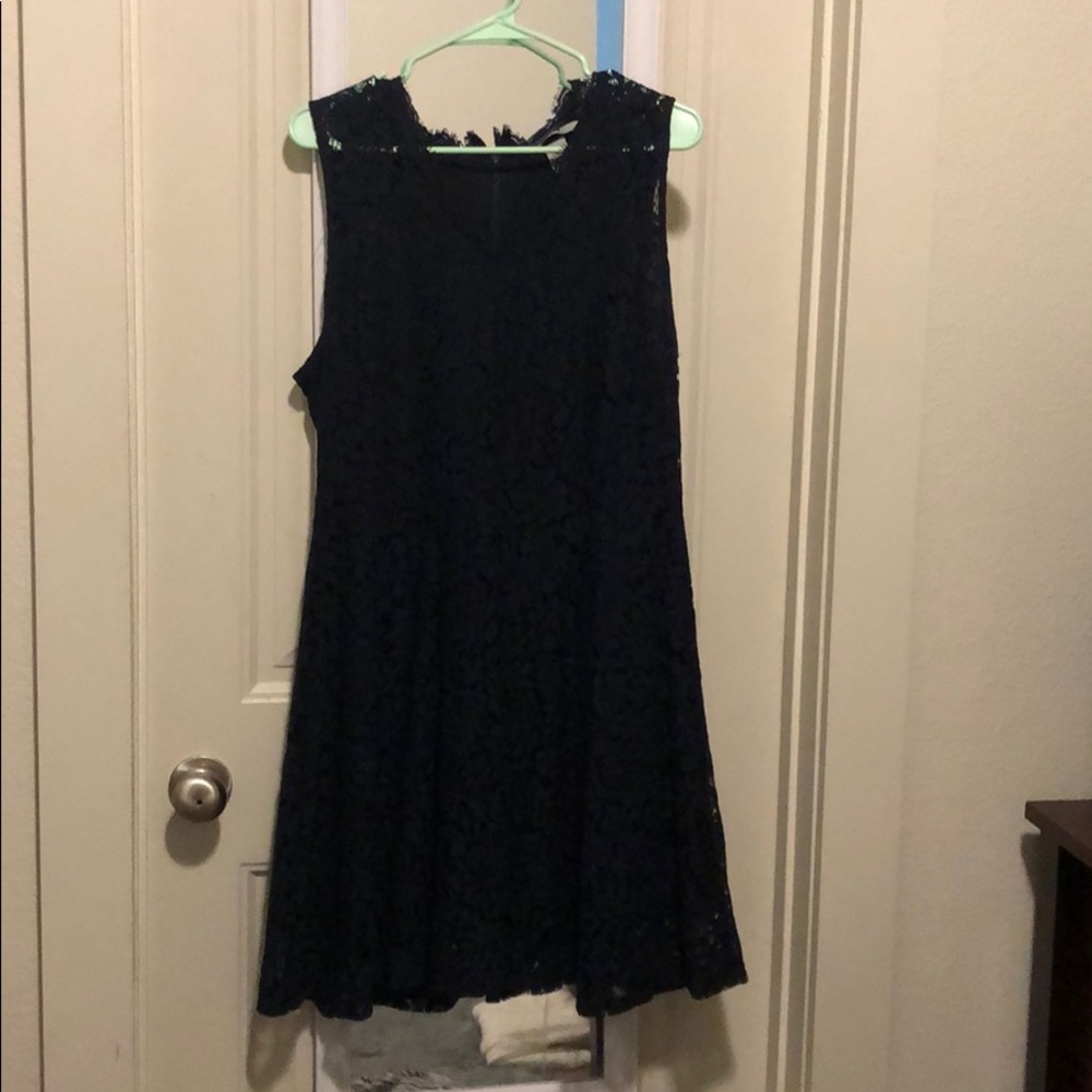 Navy blue A-line dress